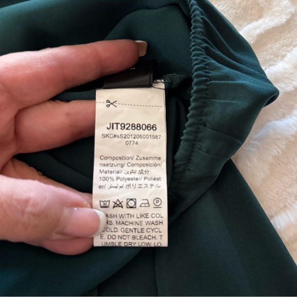 SHEIN Emerald Green Wrap Blouse - Picture 5 of 6